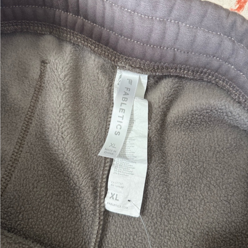 Fabletics Brown Fleece-lined Joggers - Picture 2 of 5